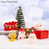 Colgante Cerámico Navideño Enano Regalo Adorno de Resina Papá Noel Muñeco de Nieve Decoración de Escritorio Bonsái