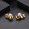Aretes Casuales Nicho Elegantes de Alta Gama Aguja de Plata S925 Zircón para Mujer Exquisitos Aretes de Perlas Clips para Orejas Sin Perforar