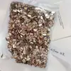 Rhinestones para Uñas Color Champagne de Fondo Plano Paquete Mayorista de 1440 Piezas, Incluyendo Rhinestones para Uñas de Forma Gota de Agua Grande y Pequeña, Cubo, Octágono Largo e Irregular