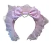 Tiara Original Lolita com Laço Estilo Lolita Renda Laço Grande Menina Kc Lo Menina Acessório de Cabelo para Uso Diário