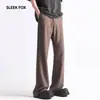Pantalones de Moda de Estilo de Alta Gama para Hombre 2026 Otoño Estilo Limpio Estilo de Hong Kong Pantalones Largos Casuales Pantalones con Ligero Estilo Acampanado