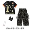 Roupa de performance de street dance infantil para 1º de junho, conjunto soltinho estilo americano para meninos de hip-hop, roupa de performance para meninas de hip-hop para o verão