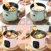 Sartén eléctrica multifuncional, olla eléctrica antiadherente, olla eléctrica pequeña para el hogar, mini olla eléctrica caliente para dormitorio, olla todo en uno para cocinar arroz y saltear