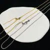 Posicionador de Pingente de Broche Colar Universal Personalizado Comprimento Ajustável Corrente Cruzada Clavícula Corrente Cobra Redonda Caixa