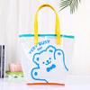 Bolso de verano para niña, transparente, con diseño de oso de dibujos animados, impermeable, para playa, de viaje para estudiantes