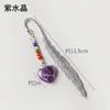 Árbol de la Vida de Grava de Cristal Natural Marcapáginas Corazón de Cristal Aleación Pluma Estilo Europeo y Americano Retro Marcapáginas Joyería al por Mayor