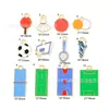 Suministros Deportivos Joyería con Goteo de Aceite Accesorios DIY Fútbol Baloncesto Pulsera Colgante Llavero Cadena para Teléfono Móvil Colgante Hecho a Mano