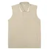 Pgm Roupa de Golfe Masculina Verão Estilo Coreano Colete Top Respirável Elástico Colete Masculino Jaqueta Pulôver