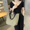 Bolso Minimalista Estilo Japonés Versátil Casual Campus Universidad Estudiante Bolso de Hombro Elegante Viaje Compras Bolsa de Lona