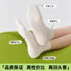 Meias brancas para meninas, meias curtas, verão, finas, de trama aberta, anti-odor, absorventes de suor, estilo miu, estilo ballet, calcanhar antiderrapante, na altura da panturrilha, meias de algodão