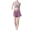Conjunto de Yoga para Mujer Sensación de Alta Gama Camiseta sin Mangas de Fitness Ropa Interior a Prueba de Impactos de Alta Intensidad Top para Correr Sujetador Deportivo Ropa Exterior