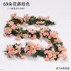 Enredadera de rosas flores artificiales para decoración, cubriendo tuberías de aire acondicionado interiores, embelleciendo tuberías de calefacción, hojas verdes de plástico, flores pequeñas falsas