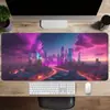 Alfombrilla de Ratón Grande para Videojuegos de Ciencia Ficción Ciudad Futura, Gruesa de Alta Gama y Resistente a Manchas para Mesa de Teclado de Computadora