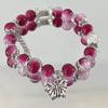 Esmalte Galaxia Exquisita Rojo Vino Mariposa Floral Dulce Luz de Lujo Diseño Ins Pulsera de Perlas Accesorios de Copo de Nieve para Mujer