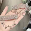Horquilla de Moda Retro Estilo Coreano con Mariposa de Pedrería y Borla para Mujer, Dulce Clip para Flequillo Lateral Accesorio para el Cabello