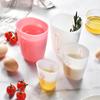 Juego de taza medidora de silicona transfronteriza, taza de leche suave con doble escala visual, resistente a altas temperaturas, taza medidora para hornear, juego de tres piezas