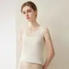 Camada base indispensável~ Colete de Tricô 100% Cashmere Kangsai Ni para Mulheres Ajustado Sem Mangas Suéter Camisola Camiseta Base