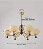 Candelabro de Múltiples Brazos de Frijol Mágico Medieval Francés Americano Retro Madera Maciza Comedor Dormitorio Estudio Guardarropa Candelabro