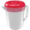 Pote Plástico 2L Vermelho. Com Tampa Vermelha.