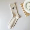 Meias Engrossadas Masculinas Outono e Inverno Cor Sólida Algodão Bordadas Casuais Esportivas Absorventes de Suor Meias Masculinas Zhuji Atacado