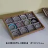 Bandeja de Exhibición de Cuerda de Mano Wenwan Madera de Nogal Negro Grano de Madera Pendiente Anillo Cuentas Adorno Múltiples Rejillas Pulsera Almacenamiento Placa de Exhibición