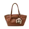 Bolso Tote de Lujo de Alta Gama con Textura, Accesible, para Viajes Diarios de Mujeres, Nuevo Invierno 2025, Casual, Nicho, Plegado, de un Solo Hombro, para Colgar en la Axila
