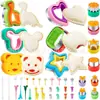 Conjunto de 40 Peças de Moldes para Sanduíche da Amazon, Molde para Cortar Pão de Forma, Molde para Relevo de Legumes e Frutas, Molde de Bolso