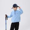 Sudadera de cuello alto para niña Invierno Color de contraste para niño Forro polar polar de doble cara Cálido Top con cremallera Chaqueta jersey para niños