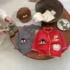 Cárdigan de Punto Lindo Estilo Coreano para Bebés Niños, Nuevo Suéter de Dibujos Animados para Niños Primavera y Otoño, Ropa de Moda para Bebés