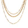Collar de Acero Inoxidable Wanxing para Mujer, Anillo Geométrico Estilo Ins Cadena para Suéter de Acero de Titanio, Collar de Accesorios de Lujo Ligero de Nicho