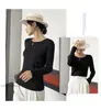 Camisa Base Redonda Modal 2026 Feminina Outono Manga Longa Moda Respirável Versátil Slim-Fit Top Camisa Base Interna