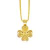 Collar de Trébol de Cuatro Hojas Popular de Nicho para Mujer Chapado en Oro ins Sentido de Alta Gama Oro Arena de Vietnam Collar de Clavícula de Amor de Trébol de Cuatro Hojas
