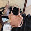 Cross-border Casual Bucket Bag Feminino 2025 Primavera e Verão Nova Simples Texte Bolsa de Mão Elegante Moda Bolsa de Ombro Crossbody