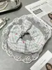 Scrunchie atmosférico para mulheres, elástico de cabelo elegante em renda floral. Acessórios em estoque para atacado