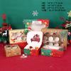 Caja de embalaje para cupcakes navideños, caja para cupcakes con ventana transparente, caja para mousse, postre, caja para tarta de huevo