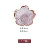 Lindo Plato de Flor de Cerezo Rosa Vajilla Creativa Patrón Martillado Japonés Cocina Transparente Borde Dorado Plato para Salsas Comercial Hogar Venta al por Mayor