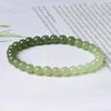 [Frete Grátis] Jade Hetian Natural Design Original Gelo Úmido Verde Água Ensolarado Verde Qinghai Gradiente Pulseira Círculo Único Prata Esterlina Feminina