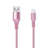 Cable de Datos Trenzado de Nylon Personalizado por el Fabricante Cable de Carga con Carcasa de Metal y Aluminio Tipo C Cable de Datos Universal USB para Teléfono Móvil