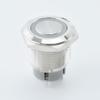 Interruptor de botão de metal com LED auto-recuperável de anel de 19mm, interruptor à prova d'água de pino de cabeça plana/alta