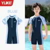 Maiô infantil para meninos, conjunto de natação de duas peças para crianças maiores, novo traje de banho para adolescentes, maiô de treino profissional e sungas