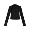 Ry25292-Estilo Desejo Puro Moda Garota Popular Camiseta de Manga Longa para Mulheres 2025 Nova Sexy Slim Fit Camisa Base Top