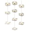 Novo lustre de teto para escada 2022 flor de lótus criativo minimalista apartamento loft duplex oco villa sala de estar lustre longo