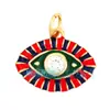 L45 Accesorios para joyería DIY cobre puro chapado en oro plateado recubierto de oro estilo europeo y americano Ojo del Diablo colgante multicolor