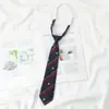 Suministros Escolares Marca H Estudiantes Hombres y Mujeres Perezoso Rojo Dorado Rojo Vino Corbata JK Estilo Japonés Estilo Preppy Rayas Cortas