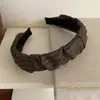 Diadema de Tela Plisada a Rayas Coreana Pinza para el Cabello de Presión Alta Simple Elegante Fresca Versátil Accesorio para el Cabello