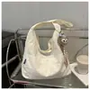 Bolsa de Aparência Sofisticada, Simples e Casual de Ombro Novo Estilo Único Ombro Versátil Bolinho Bolsa para Ir ao Trabalho Estudante Universitário Bolsa de Tecido Durável Cor Sólida