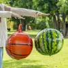 Pelota Saltarina 4D Juguete Exterior para Niños Baloncesto Globo con Forma de Sandía Grueso a Prueba de Explosiones Globo de Decoración para Fiestas