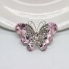 Kwai Sha aleación transfronteriza completo diamante brillante cristal moca mariposa diy funda para teléfono móvil agujero zapatos hebilla de zapato accesorios al por mayor