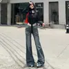 Nuevos Jeans de Pierna Ancha para Mujer Primavera/Verano 2025, Retro Americano Ajuste Delgado, Pantalones Rectos Acampanados para Mujeres Altas