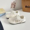 Zapatos Blancos Puff Oso Retro Suela Gruesa 2025 Verano Tenis de Entrenamiento Versátiles para Mujer B2608